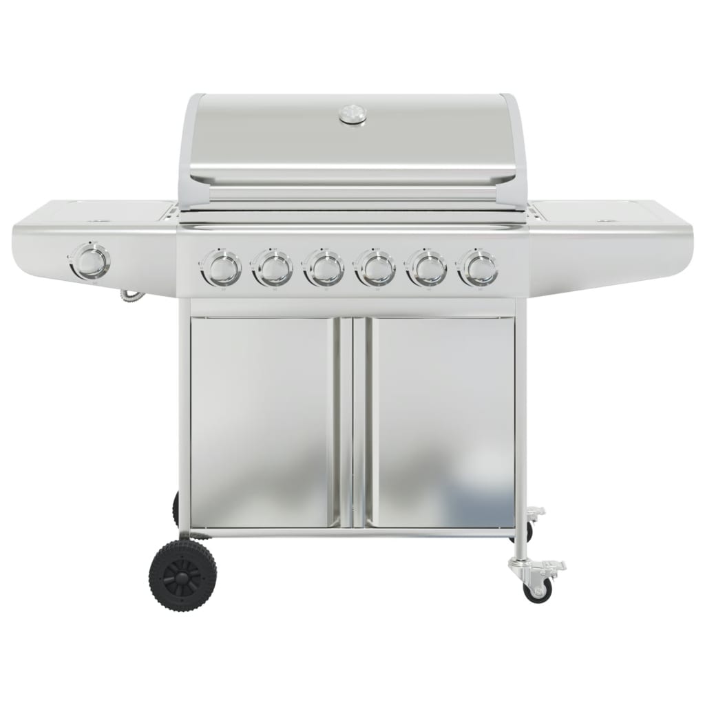 Gas Bbq Grill With Silver Stainless Steel