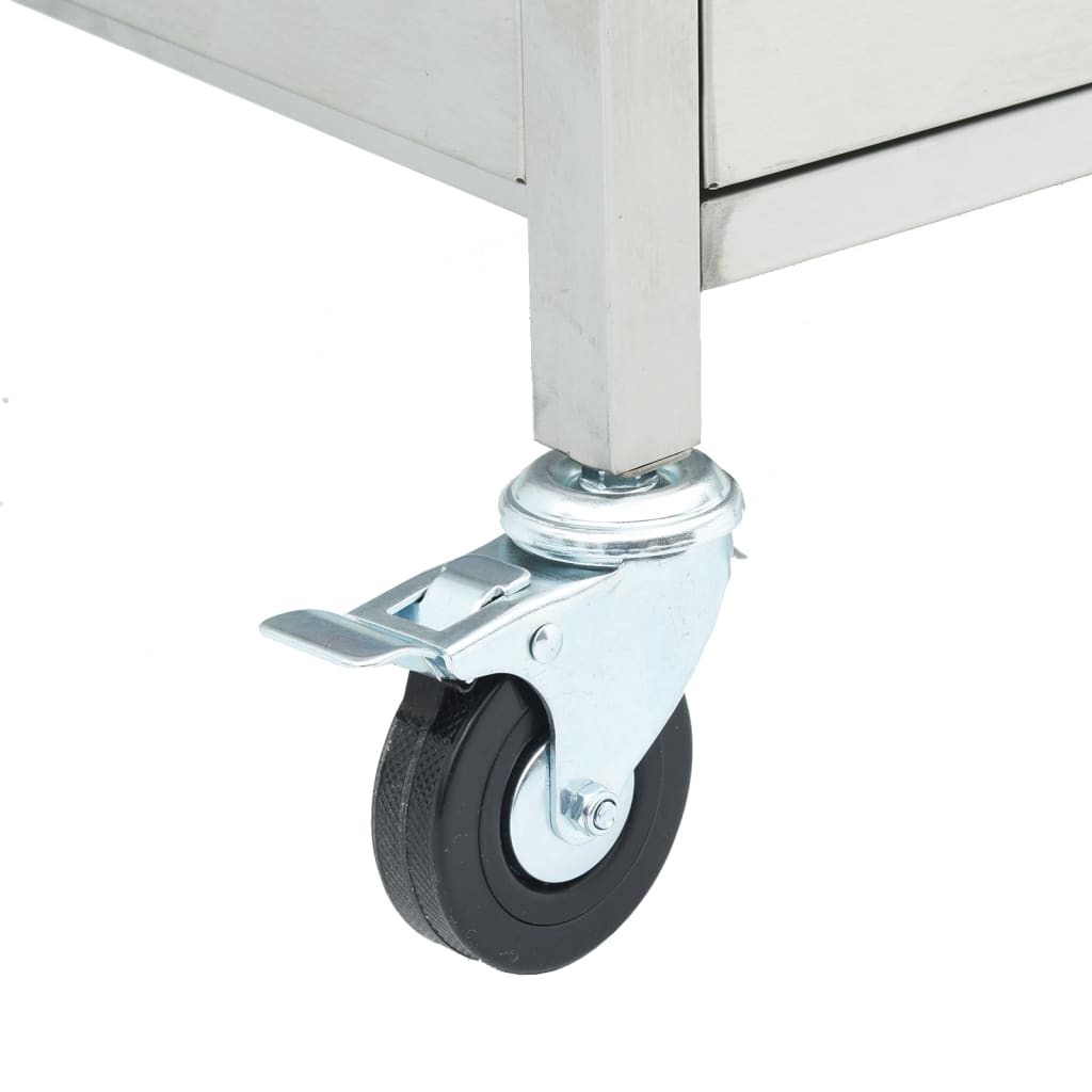 Gas Bbq Grill With Silver Stainless Steel