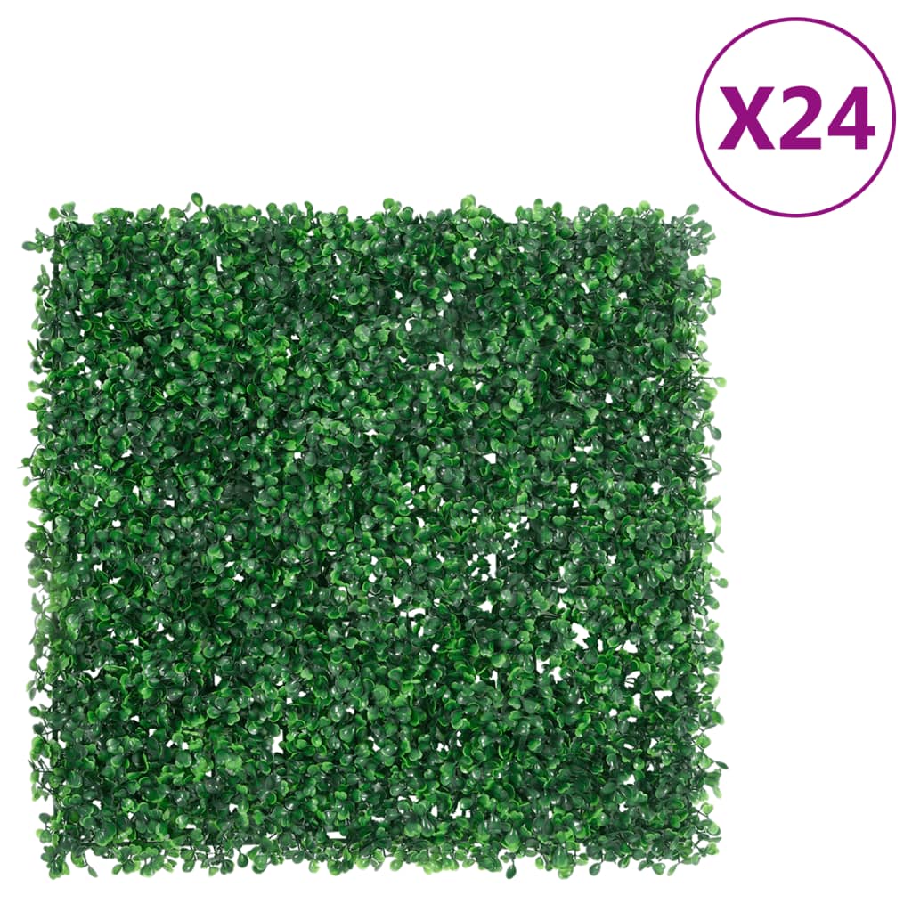 Artificial Shrub Leaf Fence 6 Pcs Green