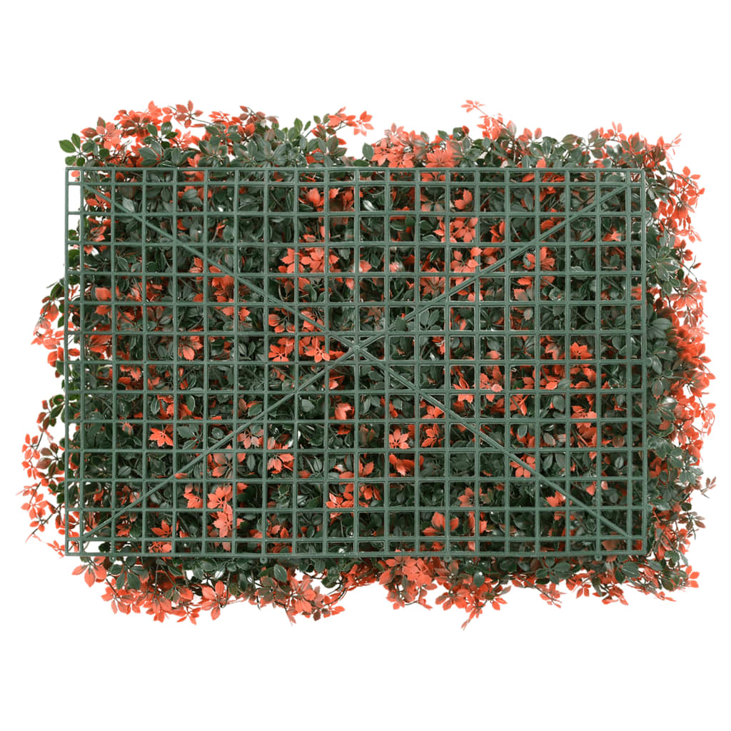 Artificial Maple Leaf Fence 24 Pcs Light Red 40X60 Cm