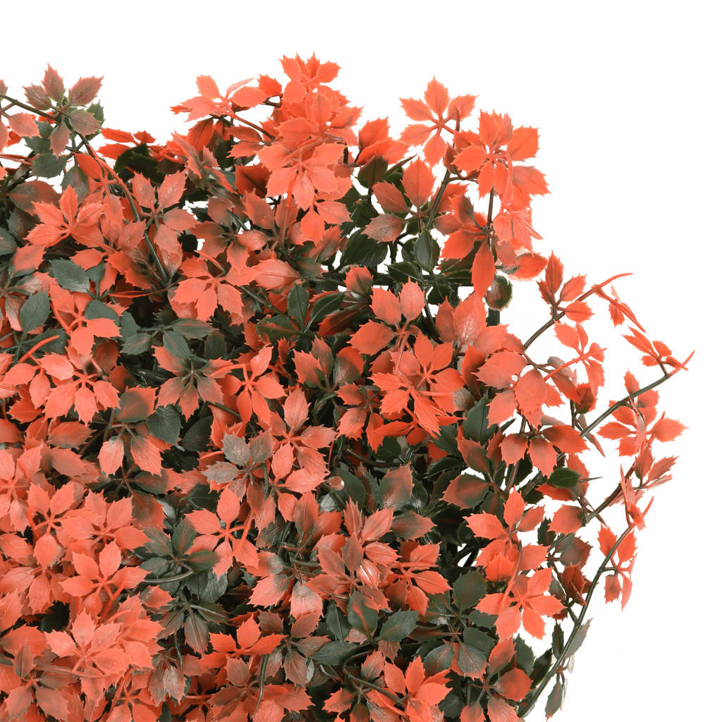 Artificial Maple Leaf Fence 24 Pcs Light Red 40X60 Cm