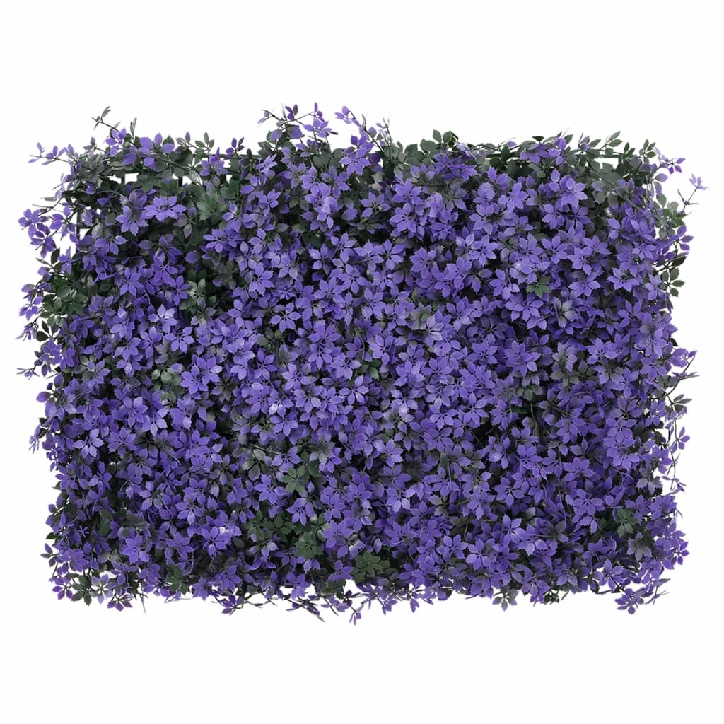 Artificial Leaf Fence 24 Pcs Purple 40X60 Cm