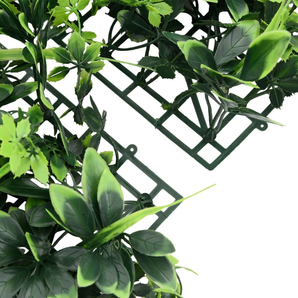 Artificial Leaf Fence 6 Pcs Green 40X60 Cm
