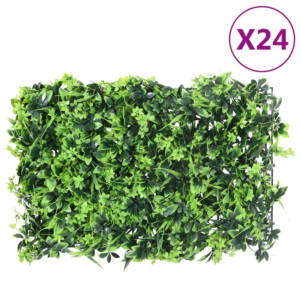 Artificial Leaf Fence 6 Pcs Green 40X60 Cm