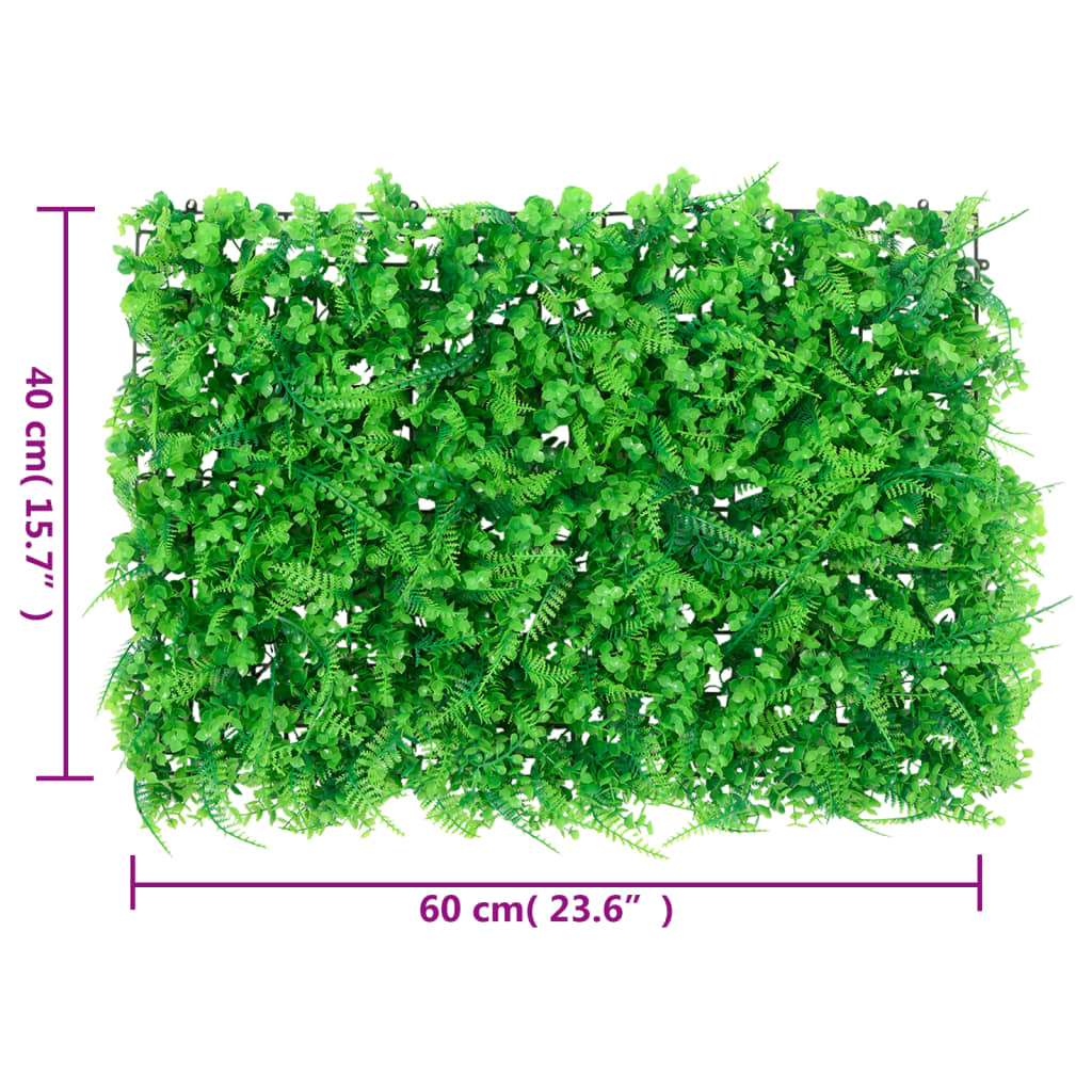 Artificial Fern Leaf Fence 6 Pcs Green 40X60 Cm