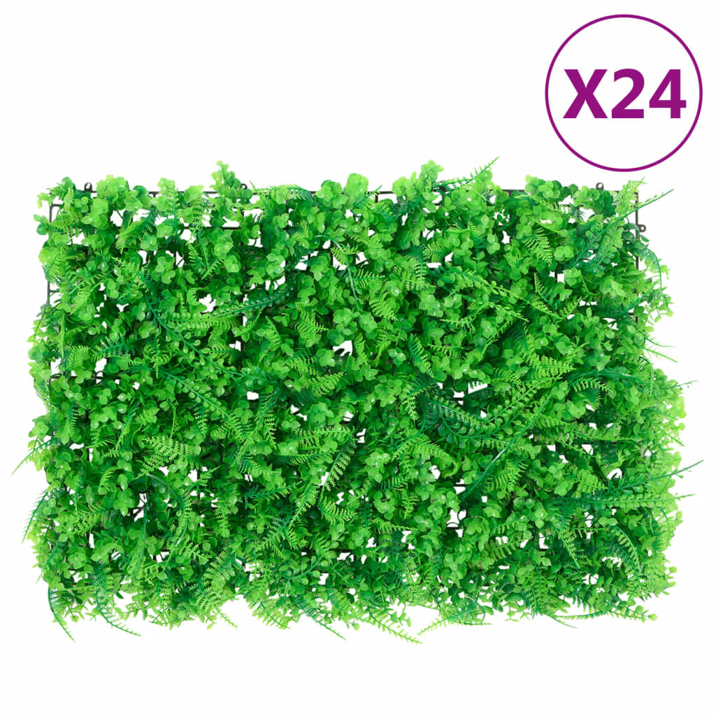 Artificial Fern Leaf Fence 6 Pcs Green 40X60 Cm