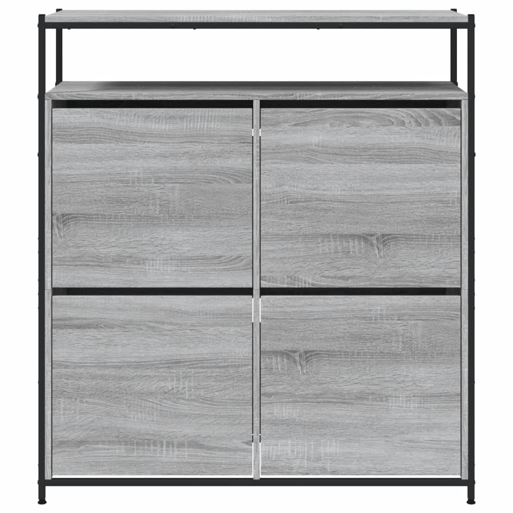 Shoe Cabinet With 4 Flip-Drawers 100X34X112 Cm