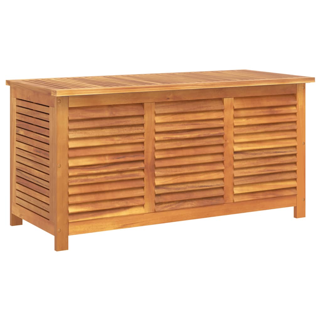Garden Storage Box With Louver Solid Wood Acacia