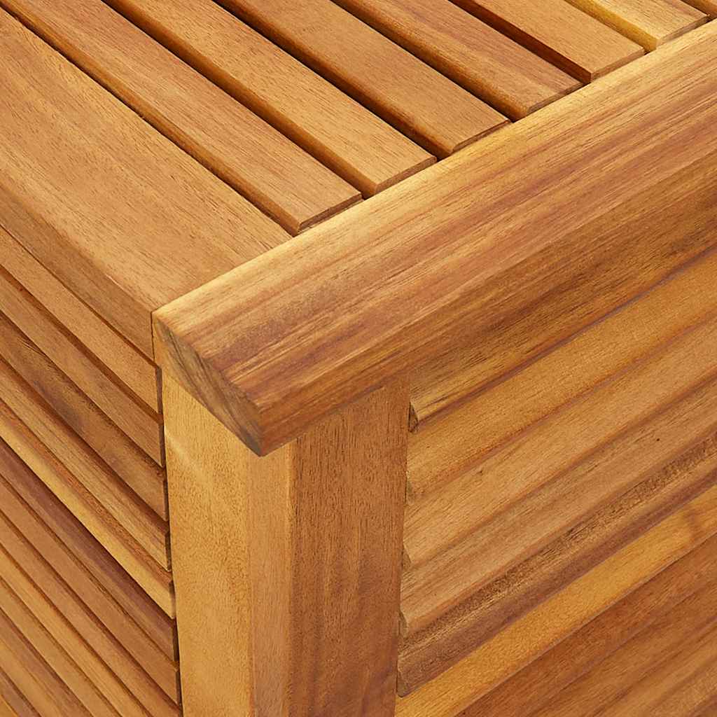 Garden Storage Box With Louver Solid Wood Acacia
