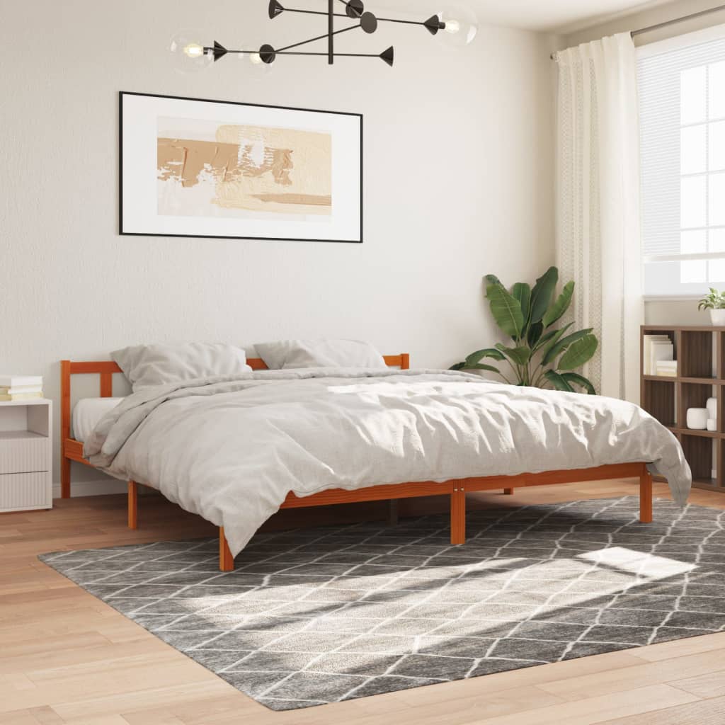 810076 Bed Frame Without Mattress Solid Wood