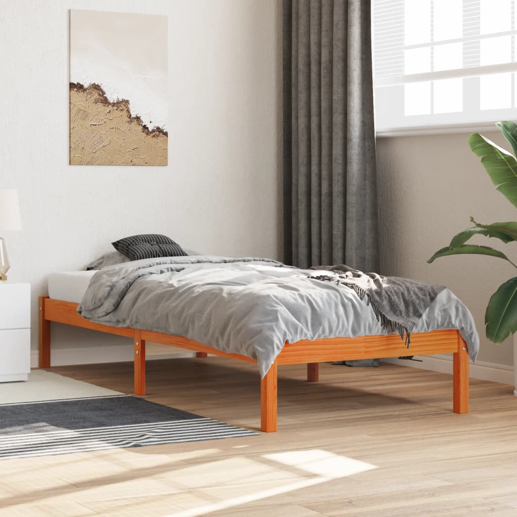 810005 Bed Frame Without Mattress Solid Wood