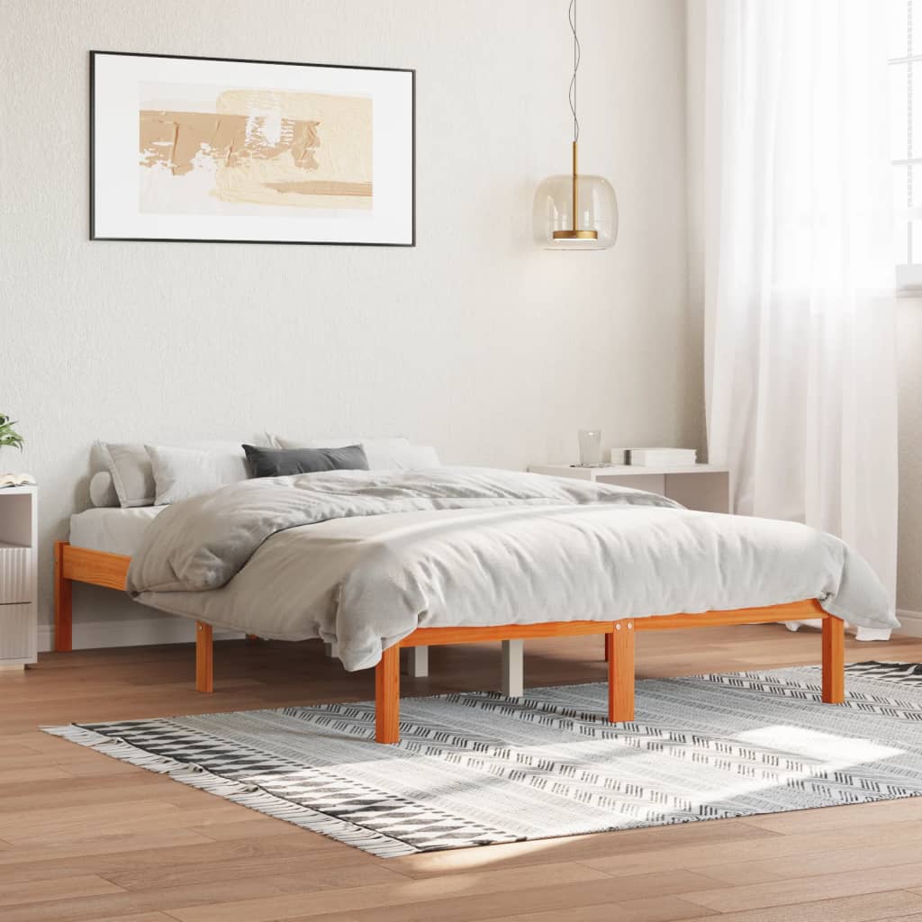 810005 Bed Frame Without Mattress Solid Wood