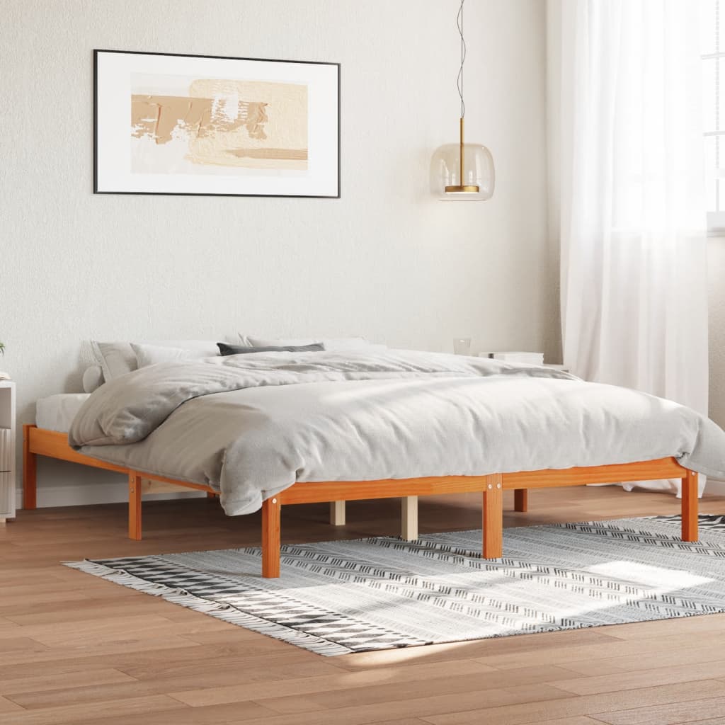 810005 Bed Frame Without Mattress Solid Wood