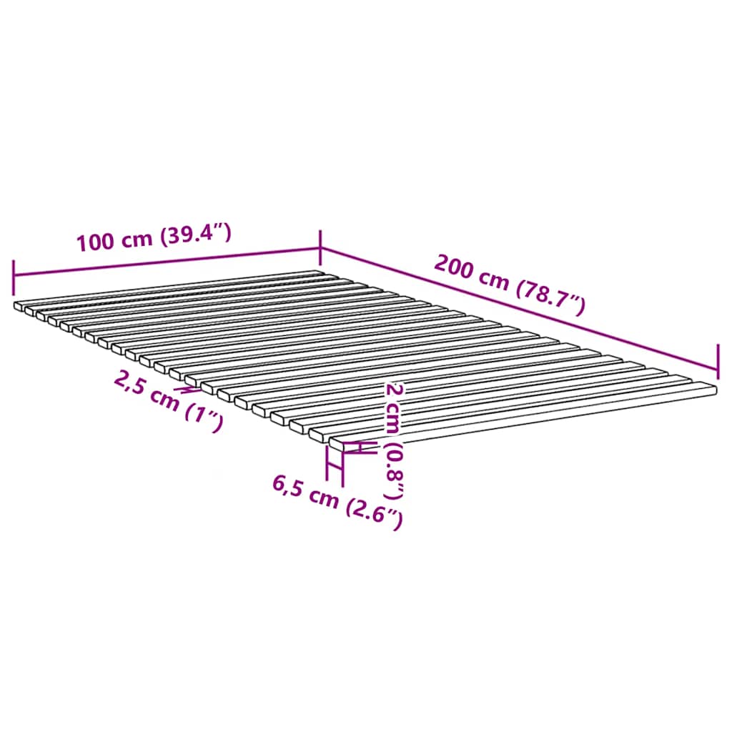 Bed Slats Solid Wood Pine