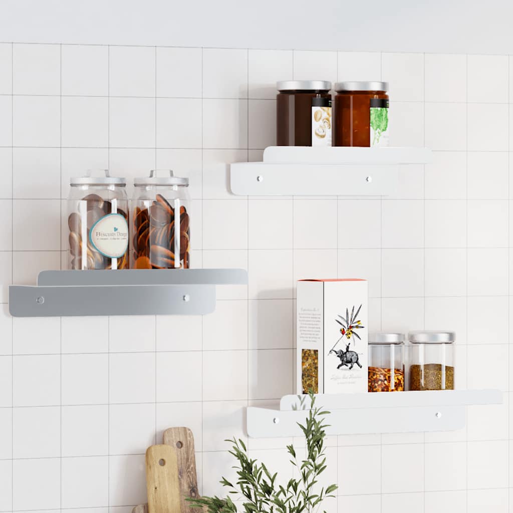 Wall Shelves 3 Pcs Stainless Steel