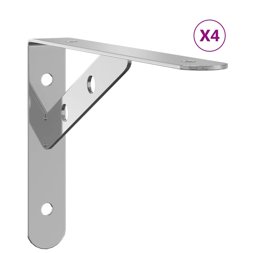 Shelf Brackets 4 Pcs Stainless Steel