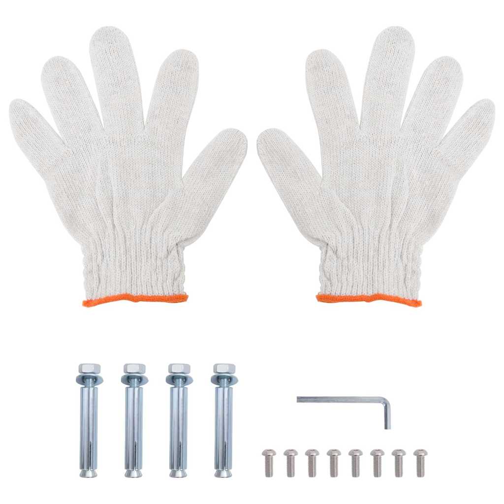 2-Tier Wall Shelf Silver Stainless Steel