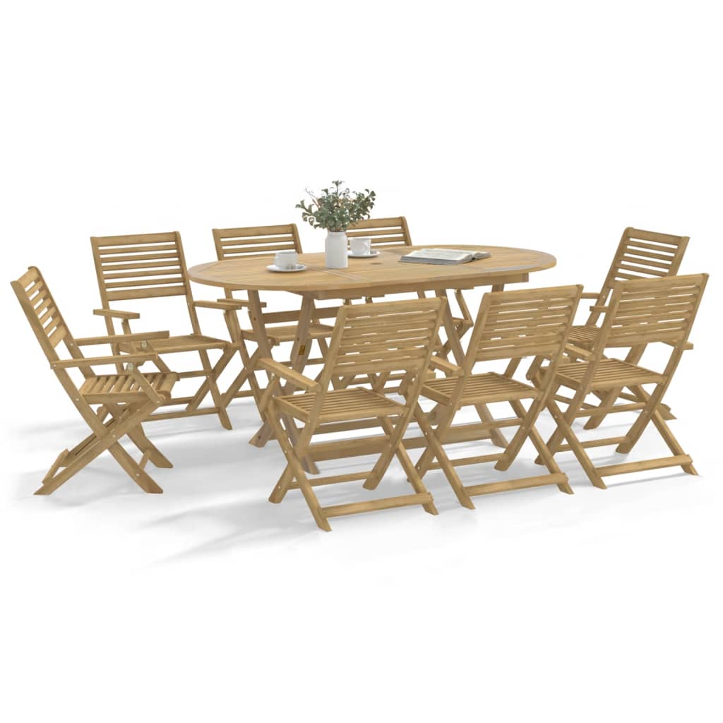 Folding Garden Chairs 4 Pcs 54.5X61.5X86.5 Cm Solid Wood Acacia