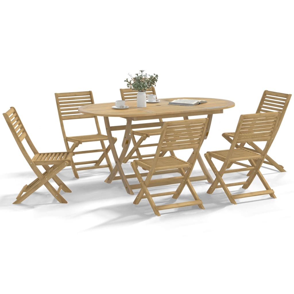 Folding Garden Chairs 4 Pcs 54.5X61.5X86.5 Cm Solid Wood Acacia