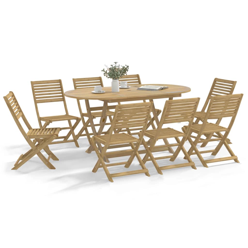 Folding Garden Chairs 4 Pcs 54.5X61.5X86.5 Cm Solid Wood Acacia
