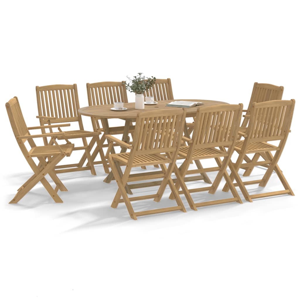 Folding Outdoor Chairs 2 Pcs Solid Acacia Wood