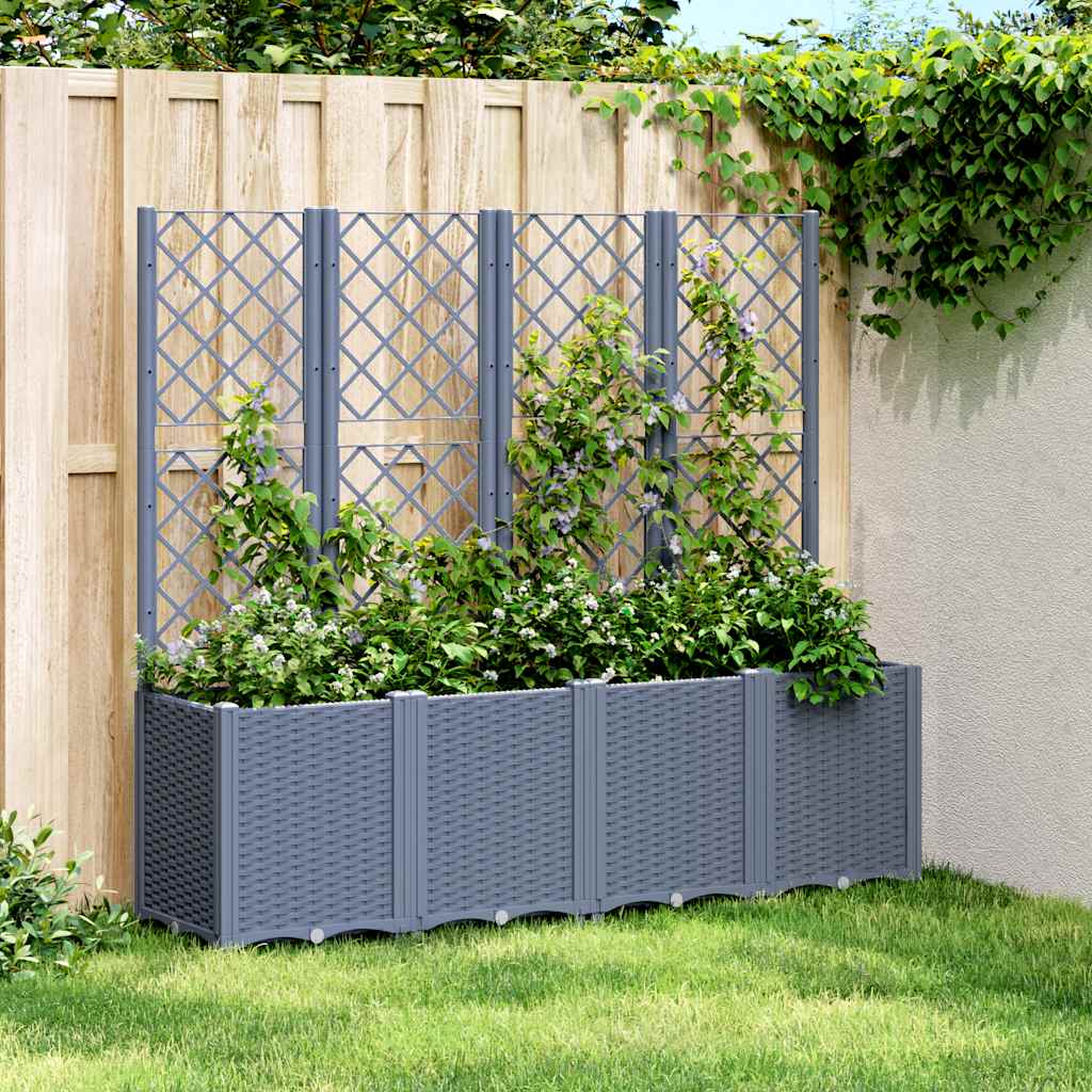 Garden Planter With Trellis Pp