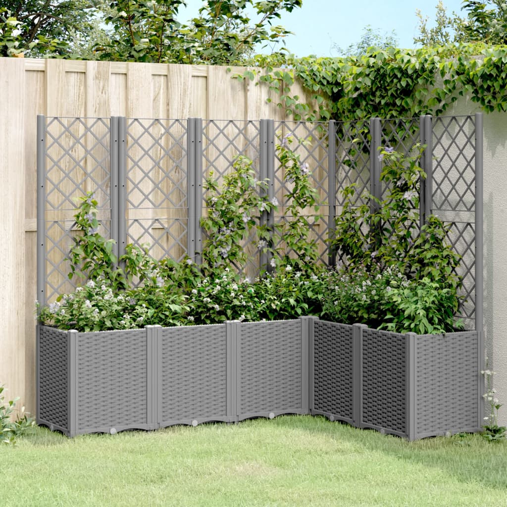 Garden Planter With Trellis Pp