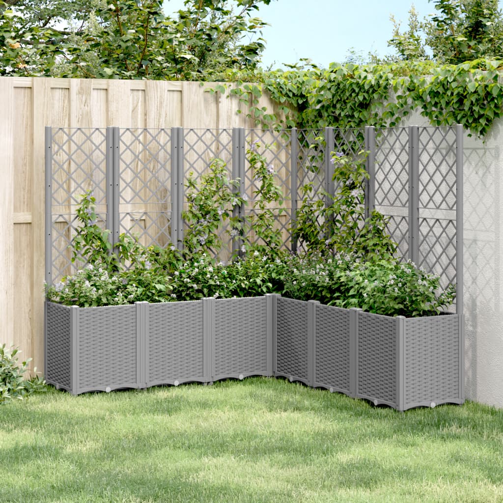 Garden Planter With Trellis Pp