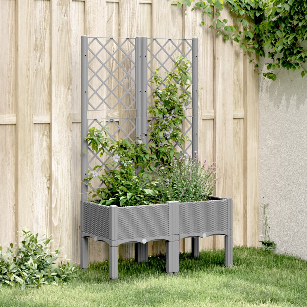 Garden Planter With Trellis Pp