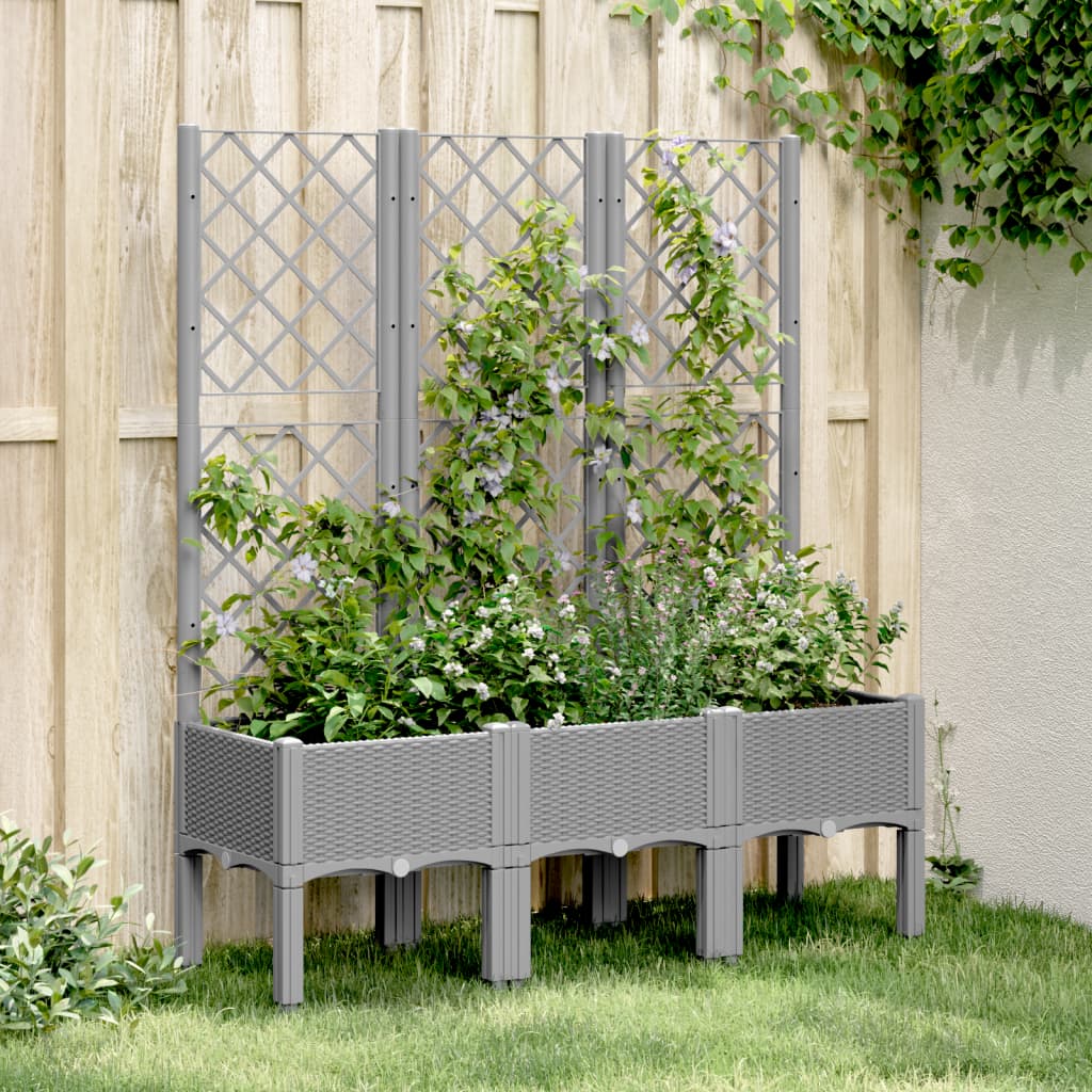 Garden Planter With Trellis Pp