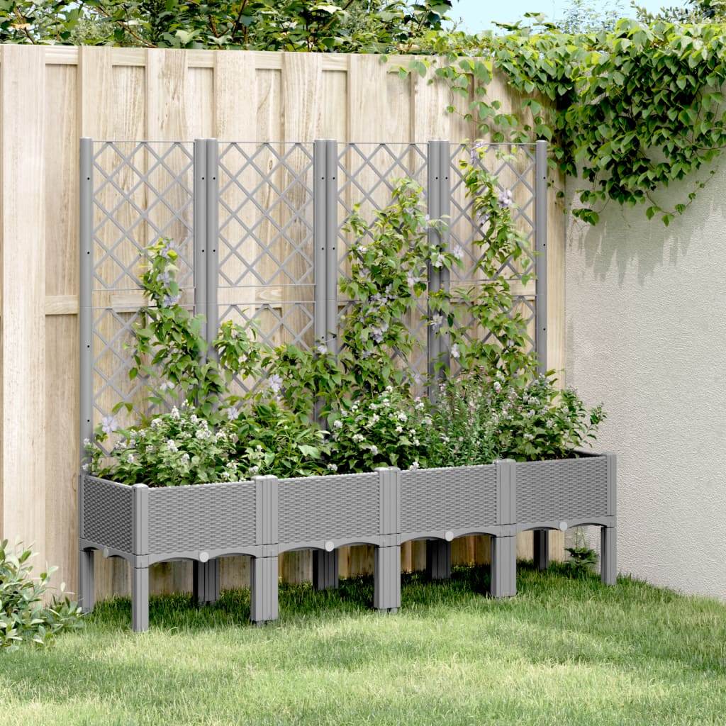 Garden Planter With Trellis Pp