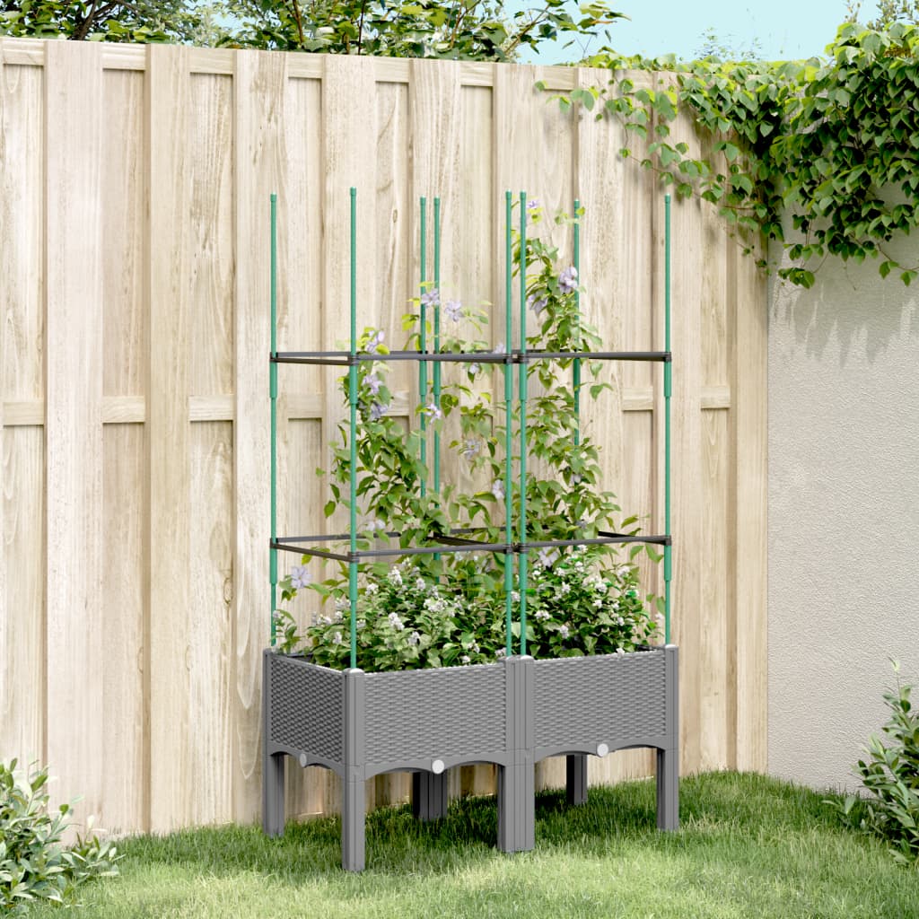 Garden Planter With Trellis Pp