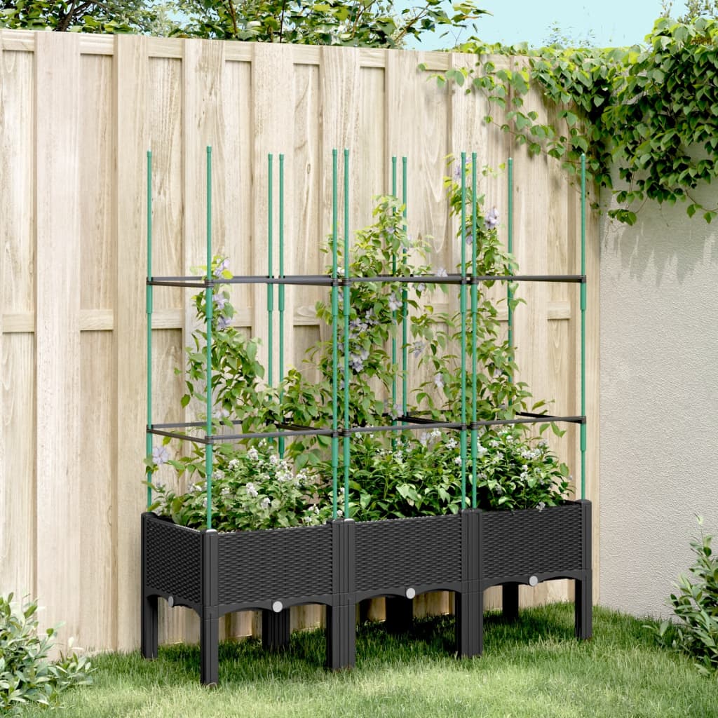 Garden Planter With Trellis Pp