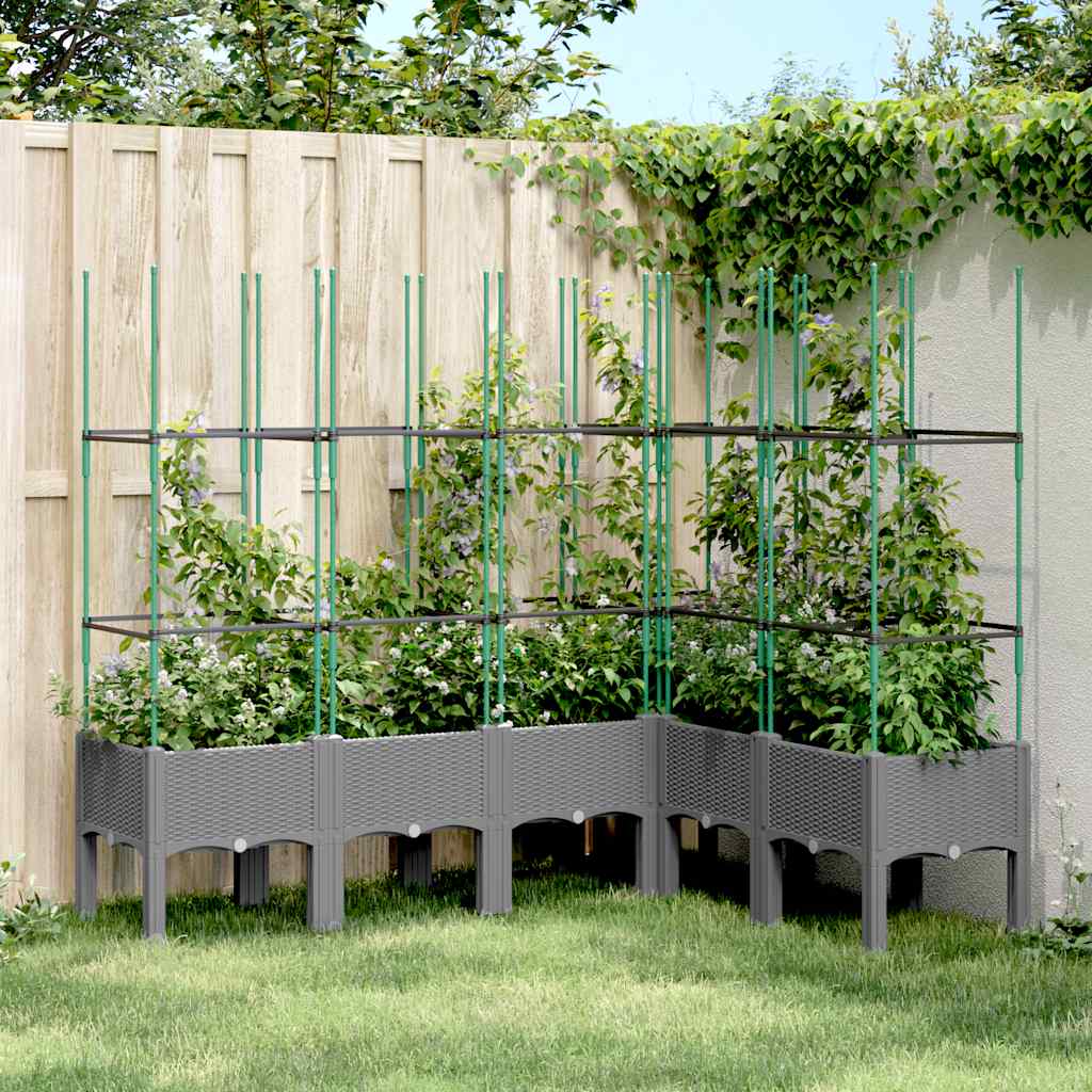 Garden Planter With Trellis Pp
