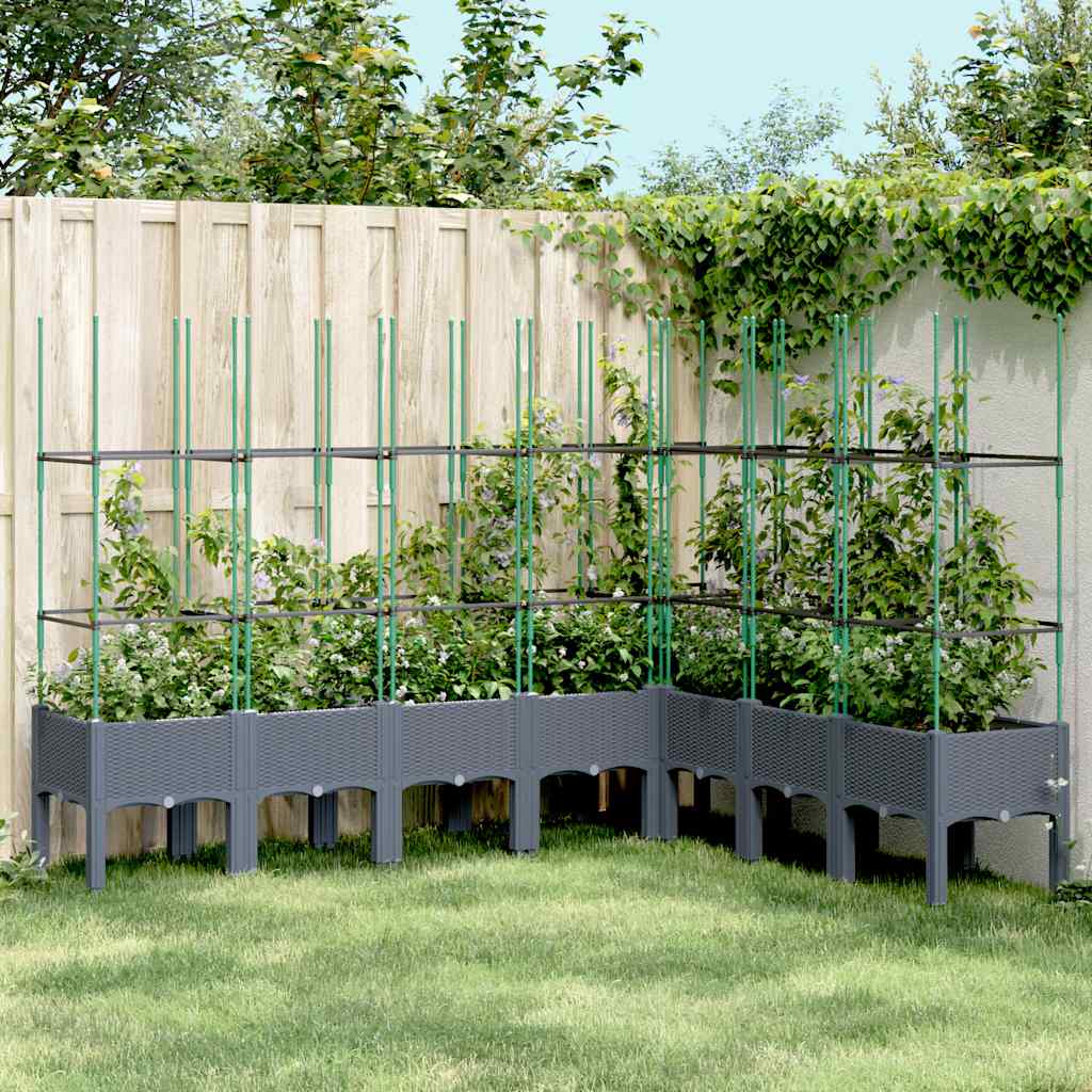 Garden Planter With Trellis Pp