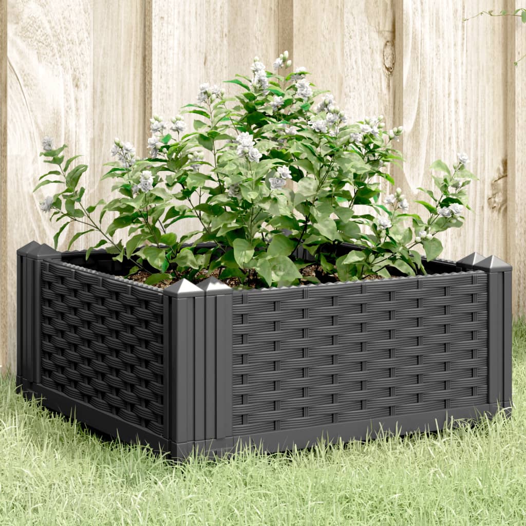 Garden Planter With Pegs 125X40X28.5 Cm Pp
