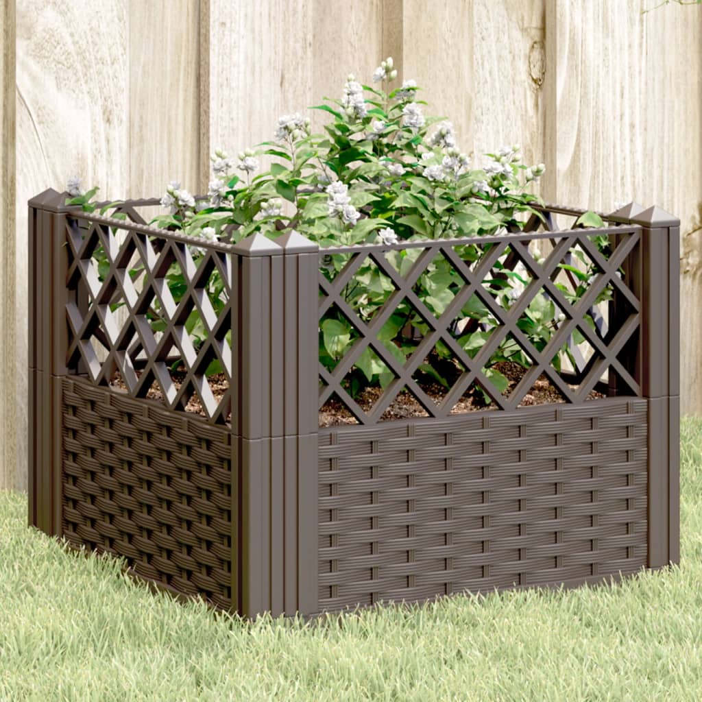Garden Planter With Pegs 125X40X28.5 Cm Pp