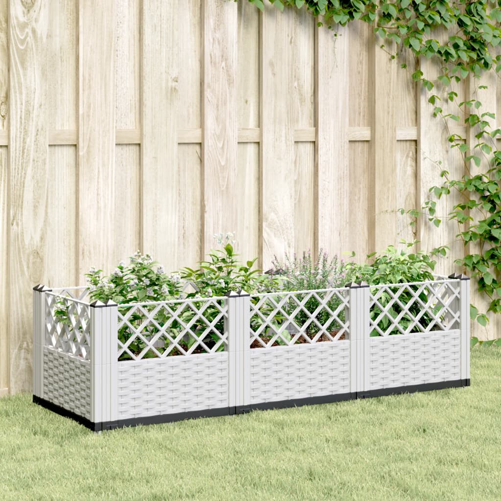 Garden Planter With Pegs 125X40X28.5 Cm Pp