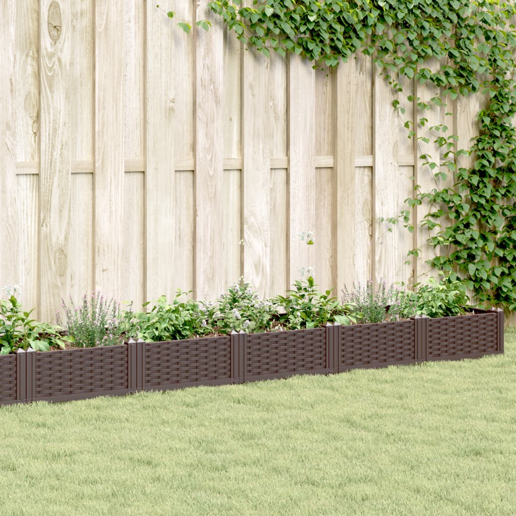 Garden Planter With Pegs 125X40X28.5 Cm Pp