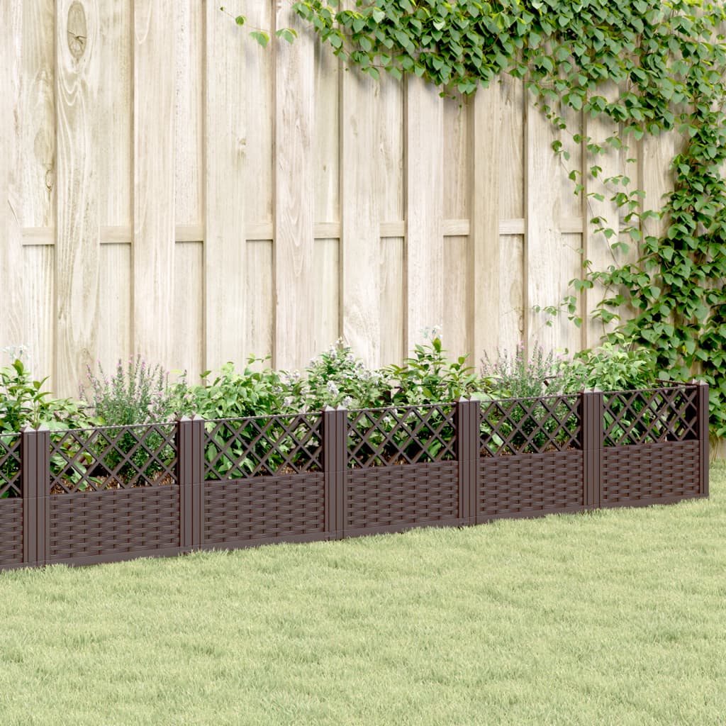Garden Planter With Pegs 125X40X28.5 Cm Pp