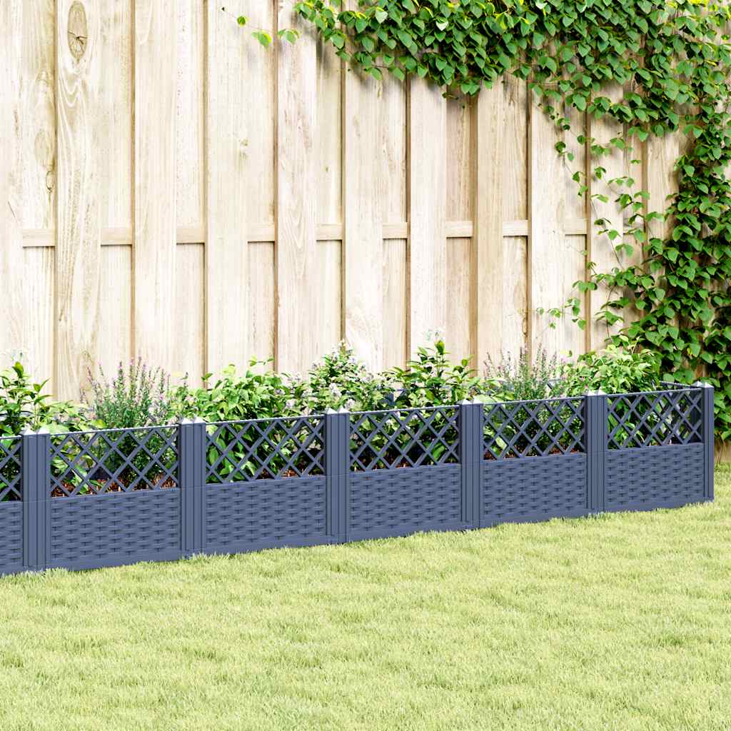 Garden Planter With Pegs 125X40X28.5 Cm Pp