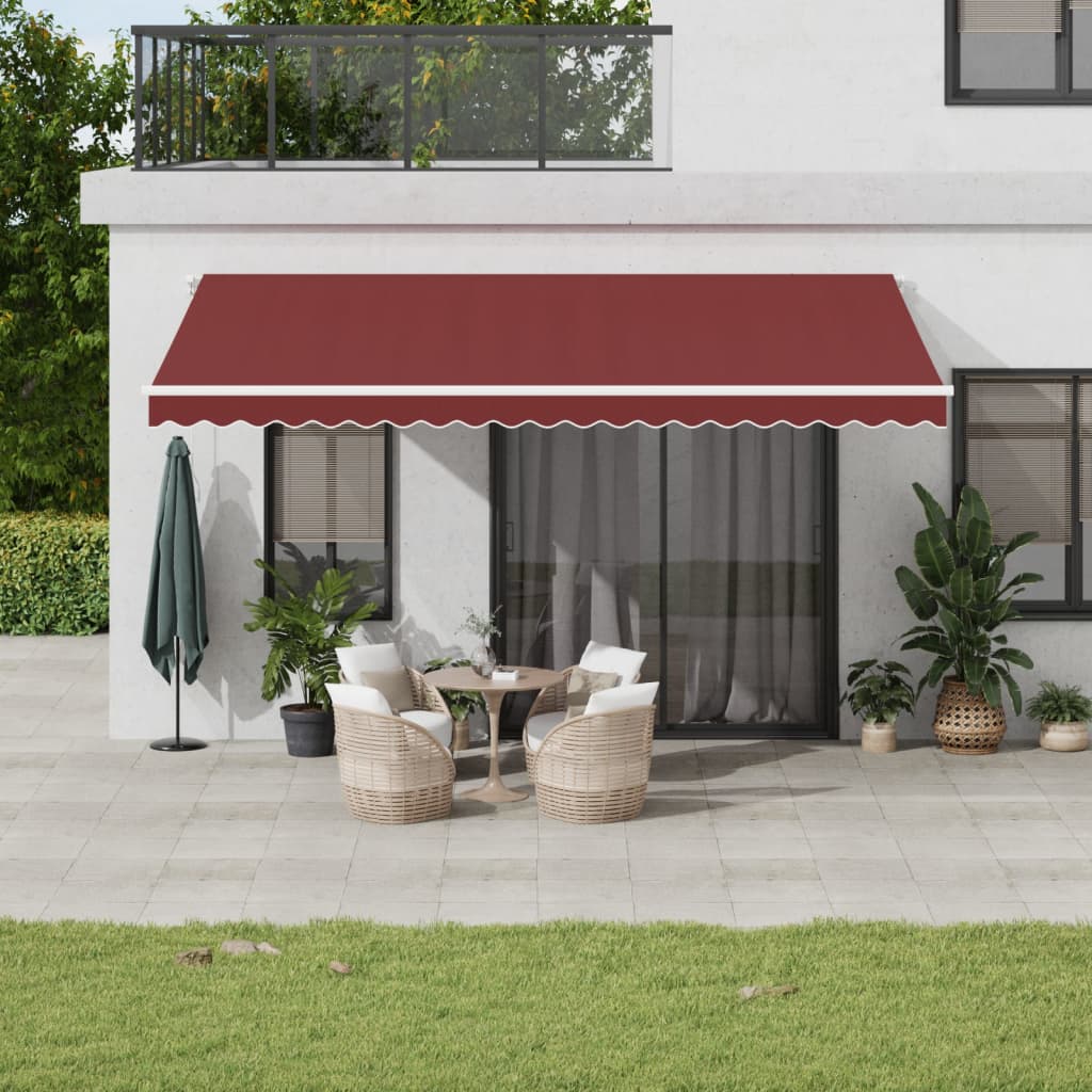 Automatic Retractable Awning With Led Anthracite&White 450X350 Cm