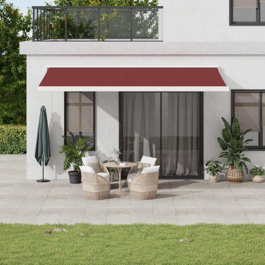 Retractable Awning Anthracite And White 5X3 M Fabric&Aluminium