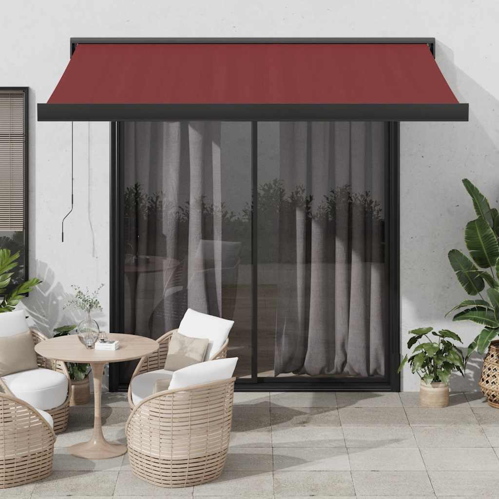 Retractable Awning Anthracite And White 5X3 M Fabric&Aluminium