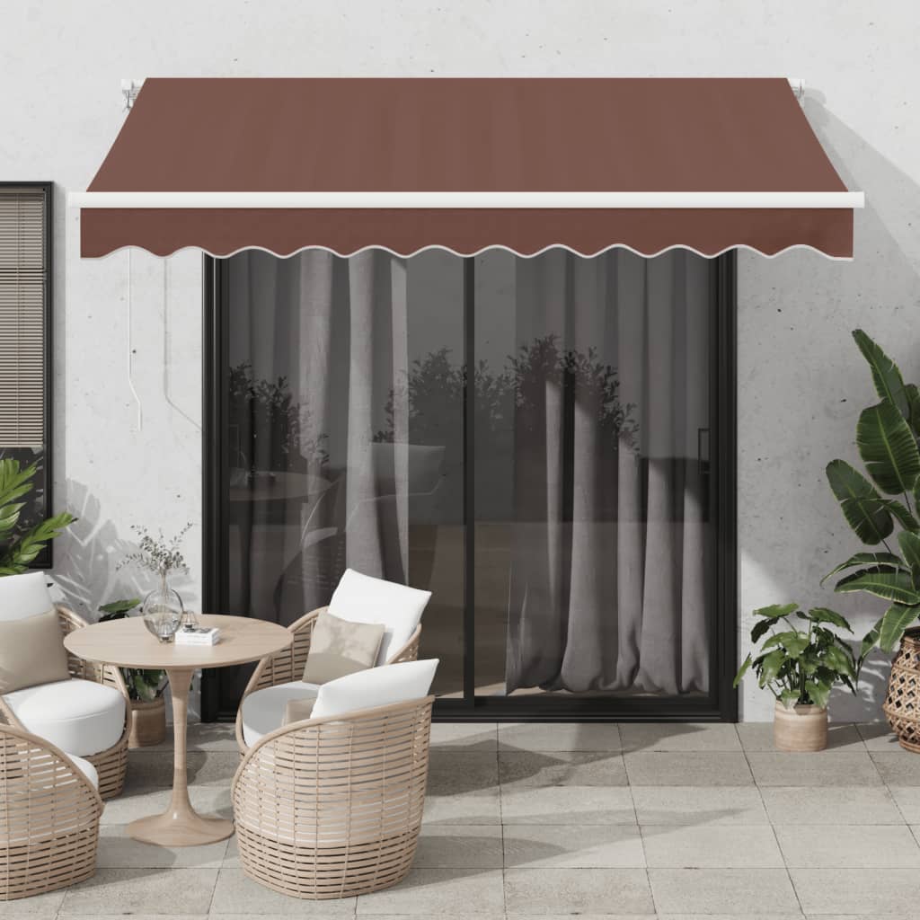Automatic Retractable Awning Anthracite&White