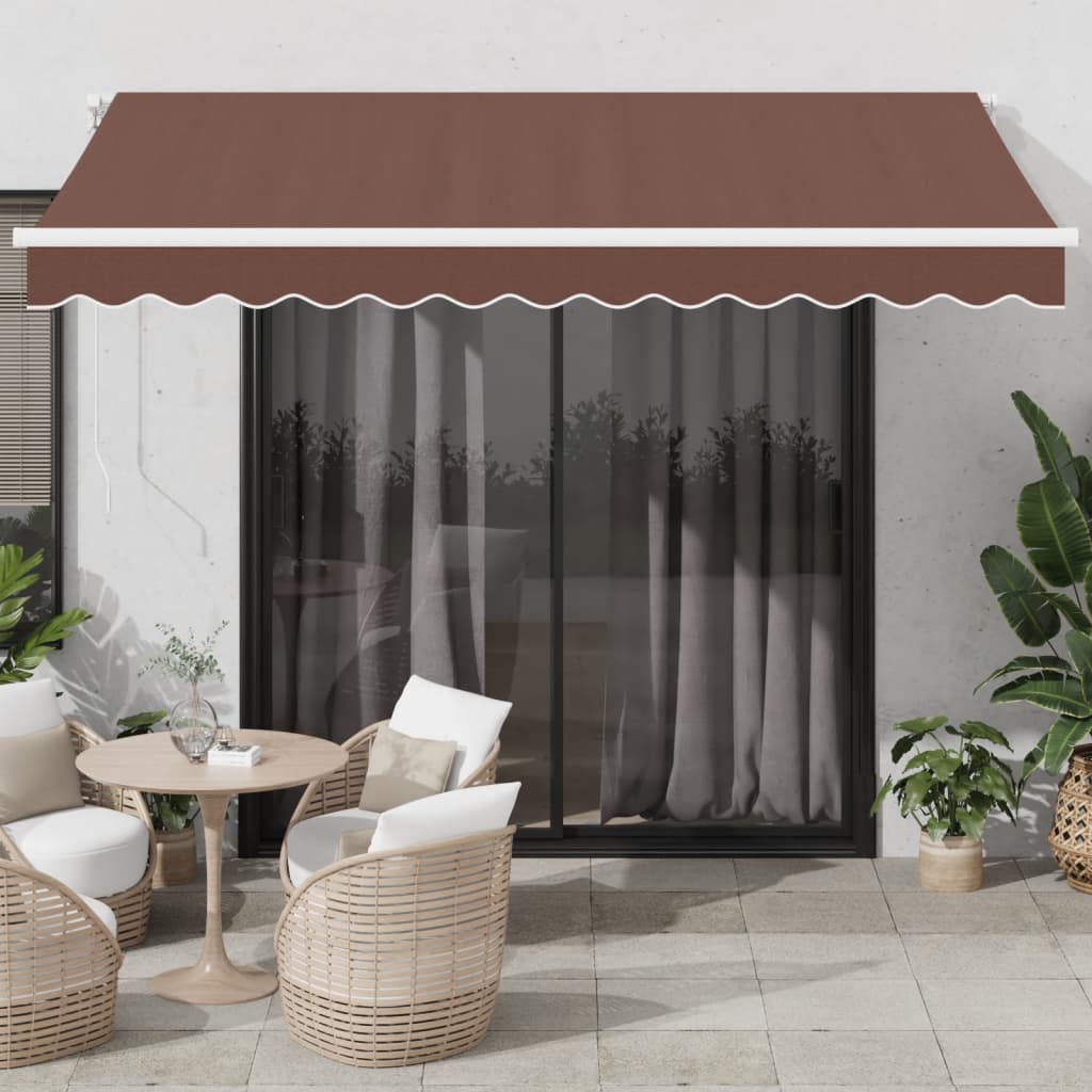 Manual Retractable Awning With Led