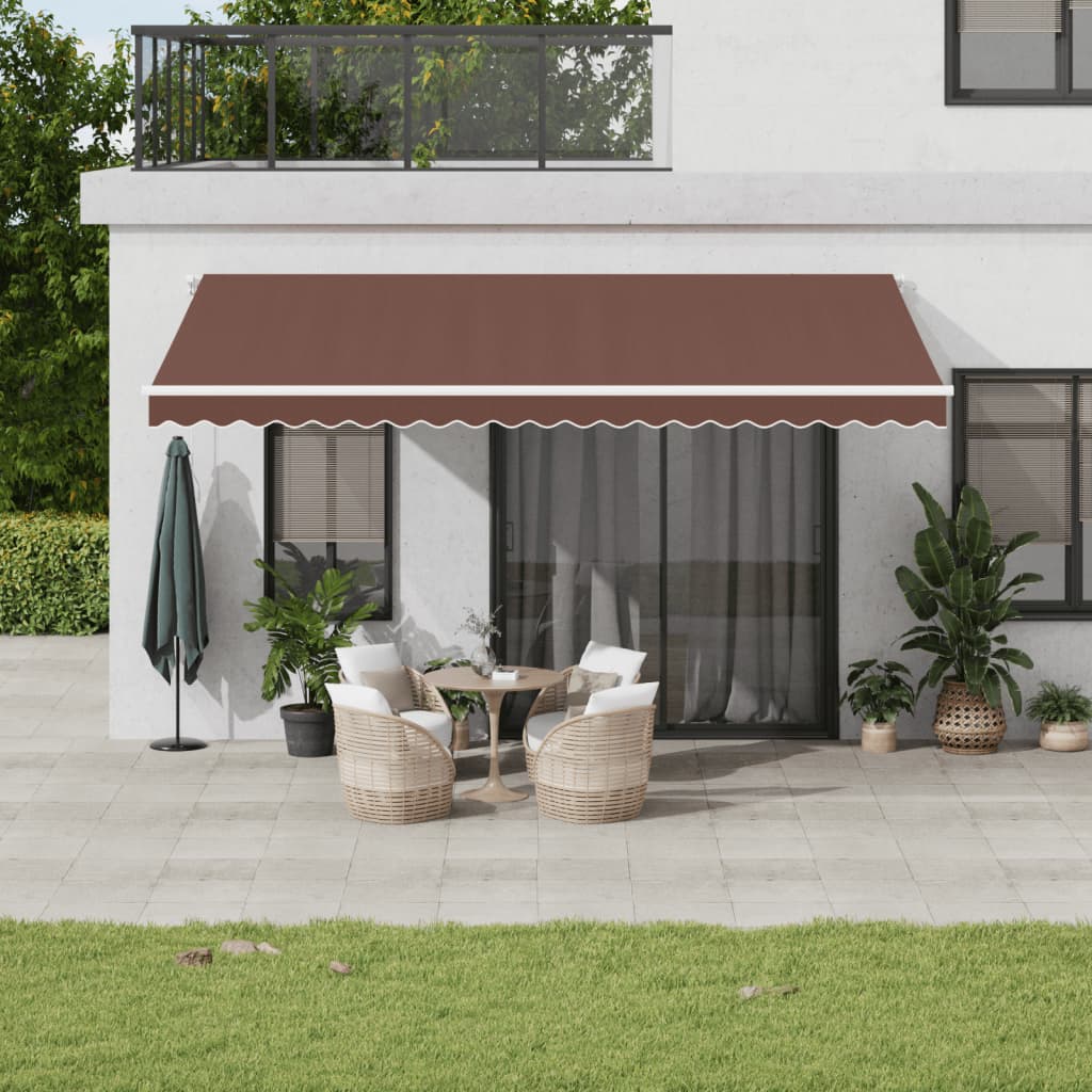Automatic Retractable Awning Anthracite&White
