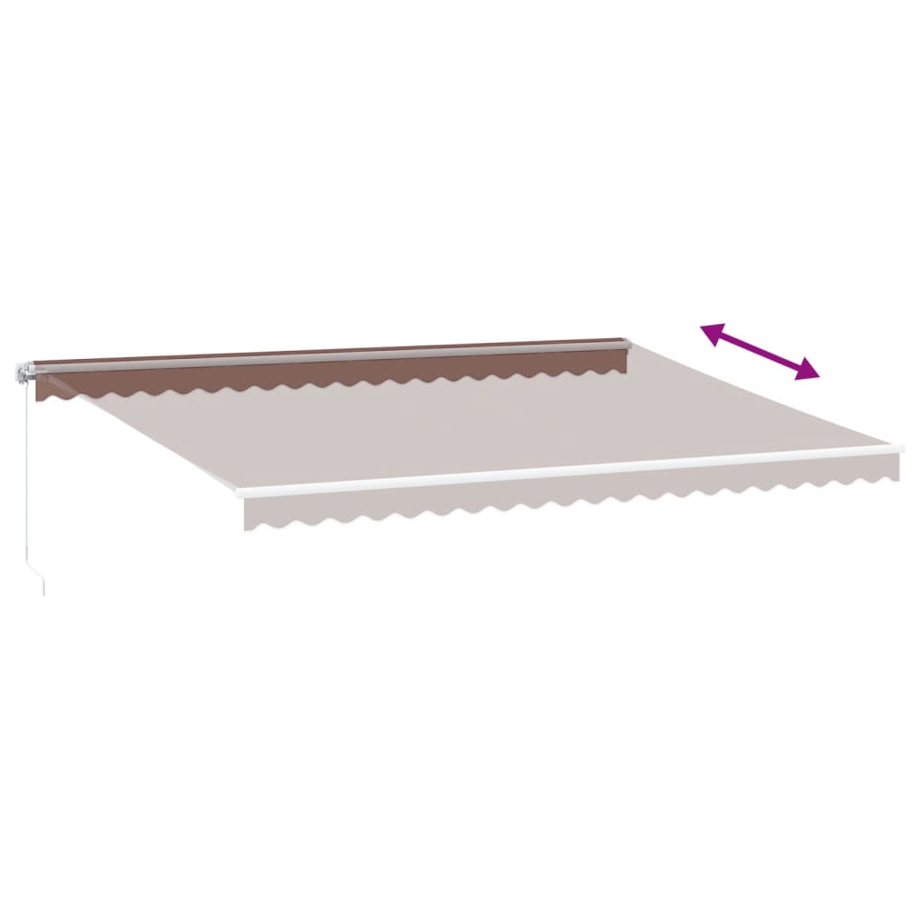 Manual Retractable Awning Brown 500X300 Cm