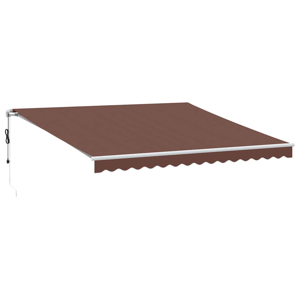 Automatic Retractable Awning Brown 400X300 Cm