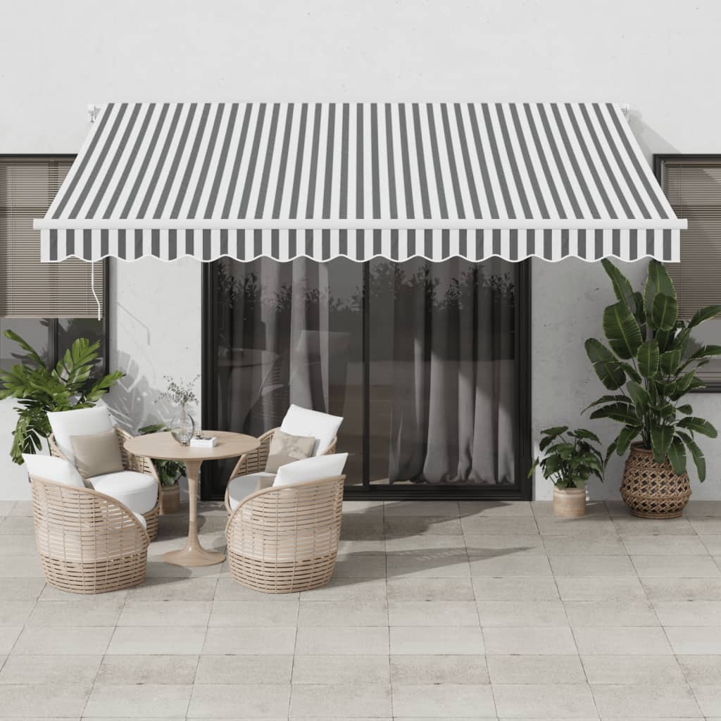 Manual Retractable Awning With Led